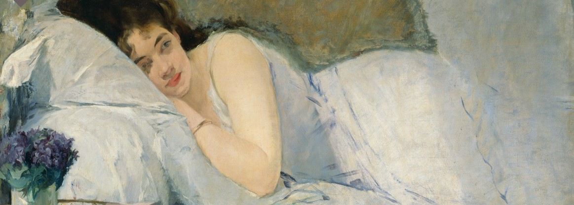 Eva Gonzalès, Le Réveil, 1877 Huile sur toile, 81,1 x 100,1 cm. Kunsthalle Bremen – Der Kunstverein in Bremen, Foto : Lars Lohrisch, Public Domain Mark 1.0
